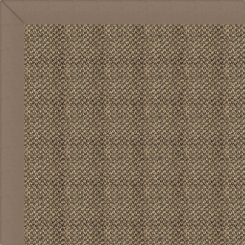 Sisal Babylon Smoke Rug with Khaki border