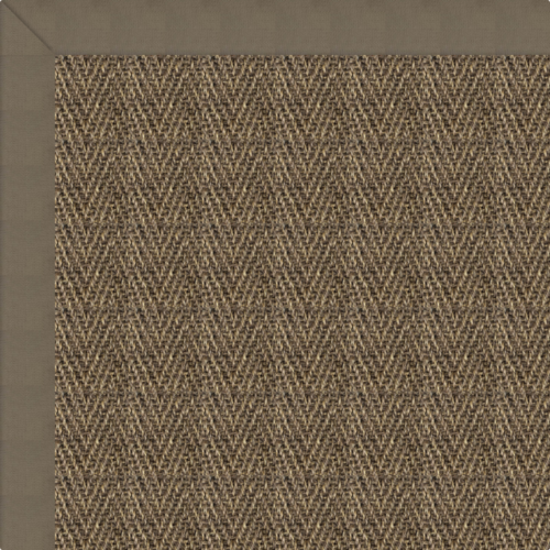 Sisal Anthracite Rug with Olive Border