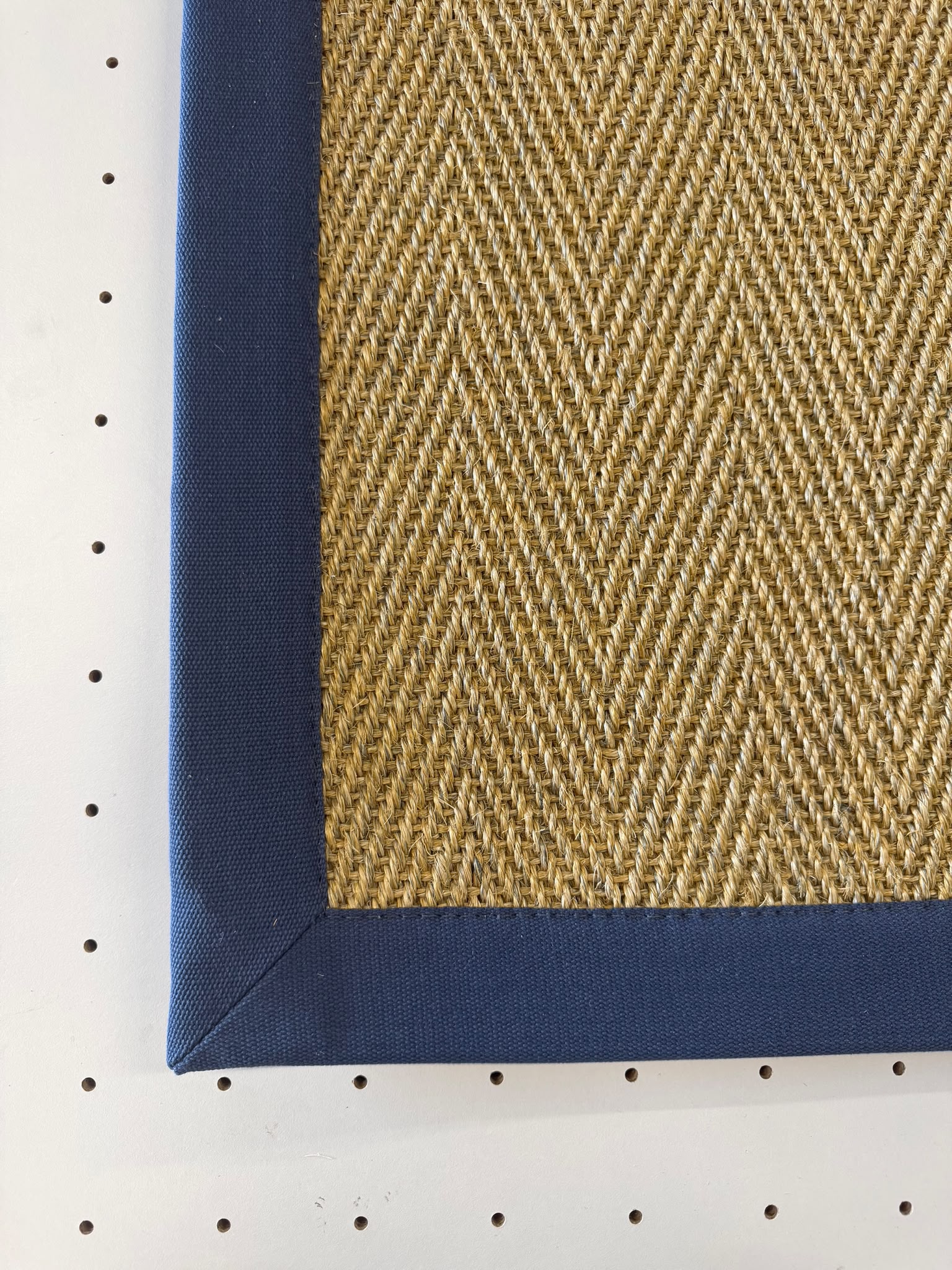 Agra Aurum Rug with Navy Border