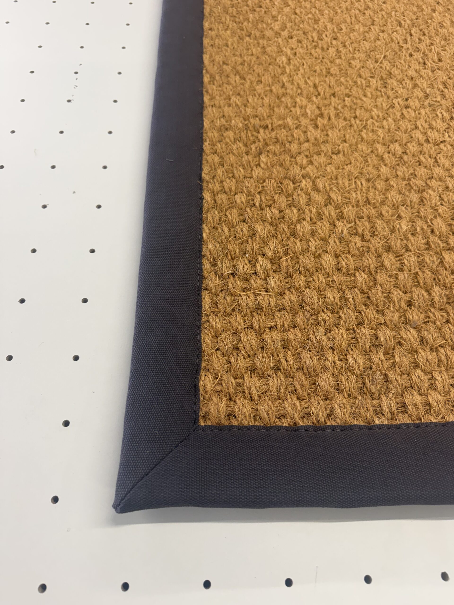 Coir Panama Rug with Charcoal Border